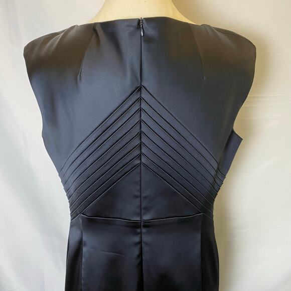 Escada Women's Sheath Cocktail Dress Size EU 40 Navy Fitted Midi Evening Dress - Picture 7 of 13